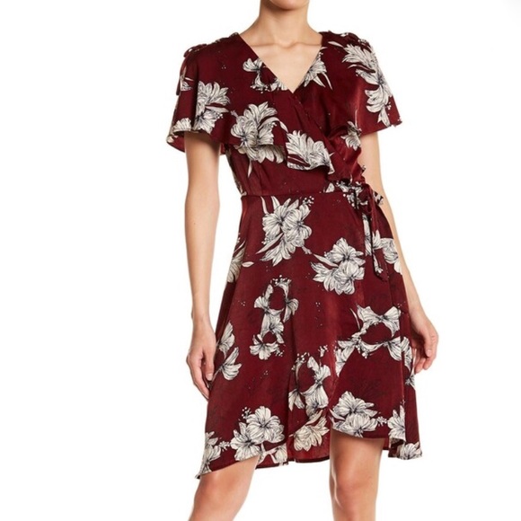 Collective Concepts Dresses & Skirts - NWT Collective Concepts Floral Ruffle Wrap Dress